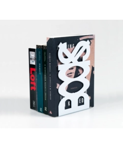 FERMALIBRO IN ACCIAIO "BOOKS" BIANCO.